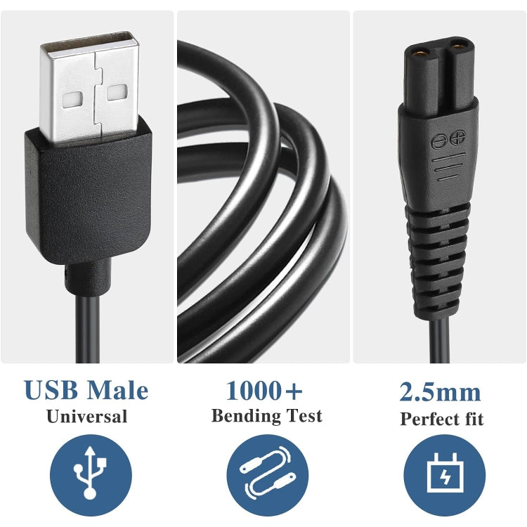For Xiaomi Mijia MJTXD01SKS Electric Shaver USB Charging Cable Power ,Spce:  2pcs Cable+CN Plug - free shipping - PMC TechLife - Order now!
