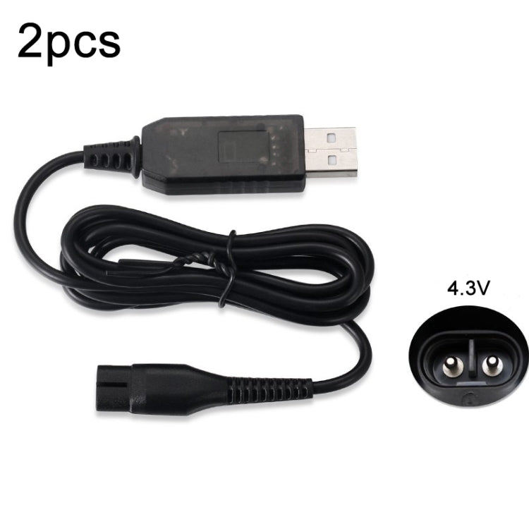2pcs A00390 4.3V USB Charger Power Cord for PHILIPS Shaver RQ310 S510 YQ300 S100 - free shipping - PMC TechLife - Order now!