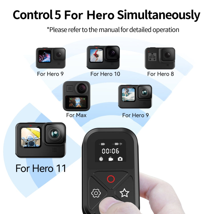 TELESIN T10 80m Bluetooth Remote Control  For GoPro Hero11 Black / HERO10 Black / HERO9 Black / HERO8 Black /Max -  by PMC TechLife | Online Shopping South Africa | PMC TechLife | Buy Now Pay Later Mobicred