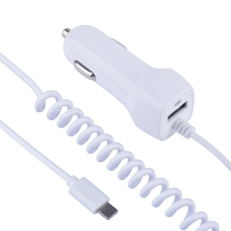 522AL Fast Charging With Cable Car Charging, Output Interface: 8 Pin (White) - Car Charger by PMC TechLife | Online Shopping South Africa | PMC TechLife