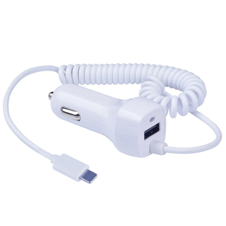 522AL Fast Charging With Cable Car Charging, Output Interface: 8 Pin (White) - Car Charger by PMC TechLife | Online Shopping South Africa | PMC TechLife