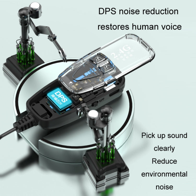 2.4G Bluetooth Wireless Lavalier Noise Canceling Live Microphone(Black) - Microphone by PMC TechLife | Online Shopping South Africa | PMC TechLife