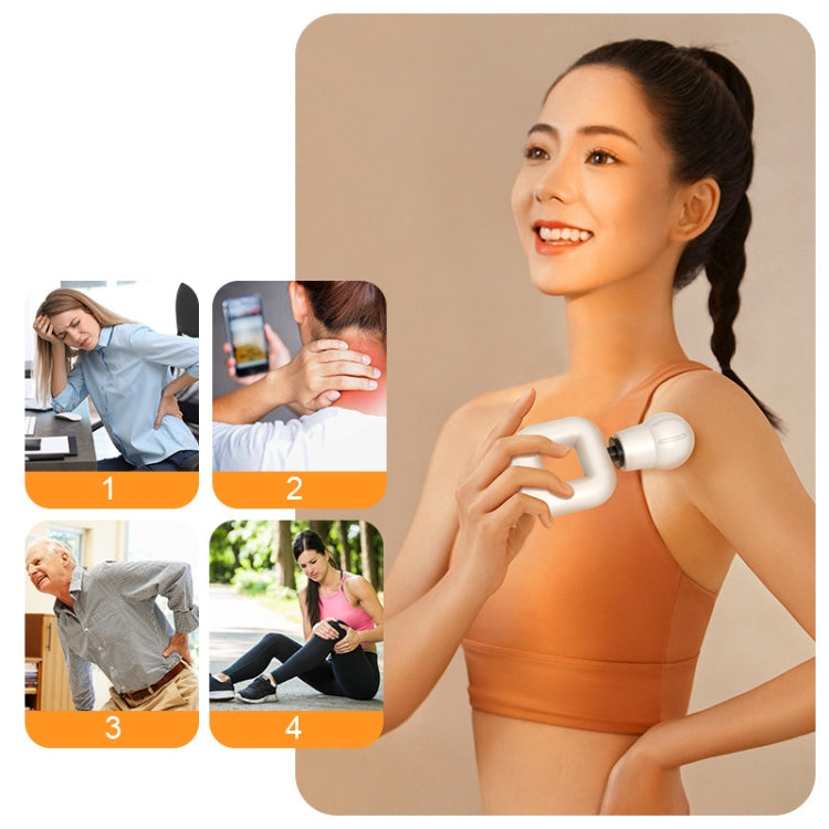 TS201 Square Muscle Relaxation Wireless Fascia Gun Mini Adjustable Portable Massager(White) - Massage gun & Accessories by PMC TechLife | Online Shopping South Africa | PMC TechLife | Buy Now Pay Later Mobicred