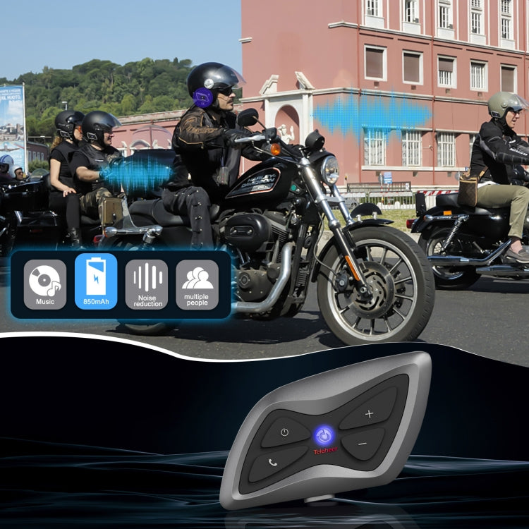 T6plus Motorcycle Helmets Smart Intercom And Bluetooth Headset - Motorcycle Walkie Talkie by PMC TechLife | Online Shopping South Africa | PMC TechLife