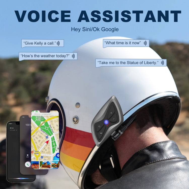 T6plus Motorcycle Helmets Smart Intercom And Bluetooth Headset - Motorcycle Walkie Talkie by PMC TechLife | Online Shopping South Africa | PMC TechLife