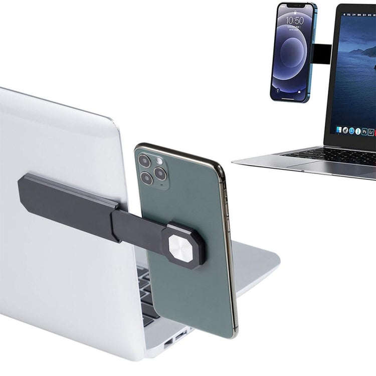 Laptop Telescopic Magnetic Phone Holder Expansion Phone Stand Car Screen Side Phone Mount(Black) - Hand-Sticking Bracket by PMC TechLife | Online Shopping South Africa | PMC TechLife