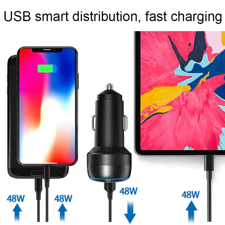 IBD355-1UC USB+Type-C/USB-C Dual Ports Mobile Phone Car Charger(QC3.0 18W+ PD 30W) - Car Charger by PMC TechLife | Online Shopping South Africa | PMC TechLife