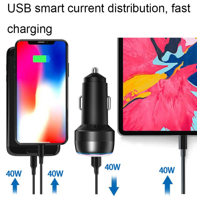 IBD355-2C PD20W+PD20W Smart Car Mobile Phone Charger(Yellow) - Car Charger by PMC TechLife | Online Shopping South Africa | PMC TechLife