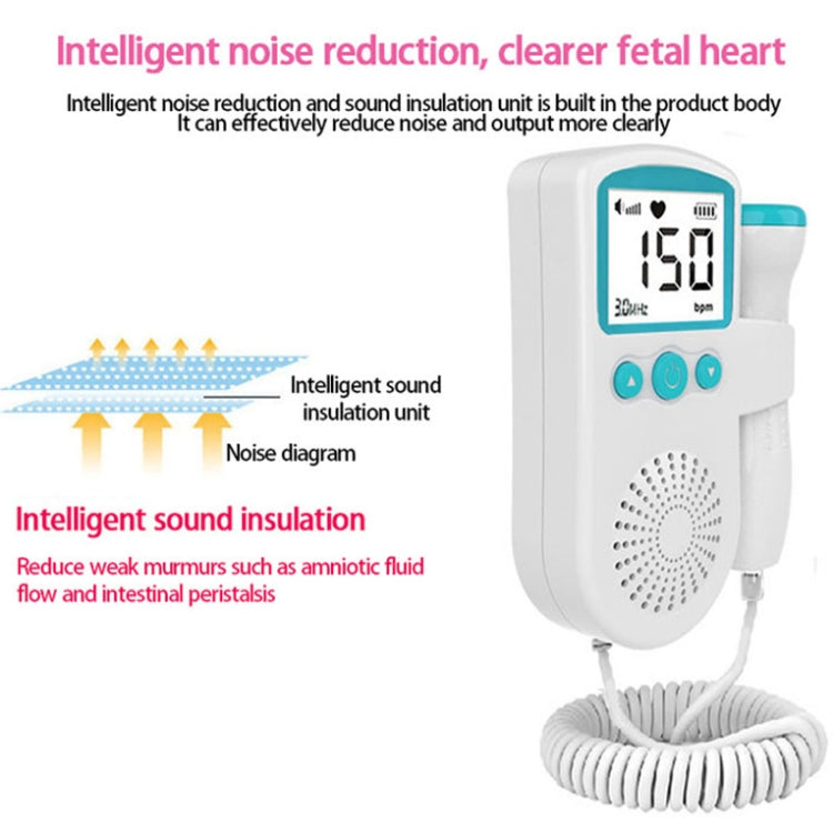 B3 Home Doppler Ultrasound Handheld Fetal Heart Pregnant Women Fetal Heart Monitor(Blue) - Heart Rate Monitoring by PMC TechLife | Online Shopping South Africa | PMC TechLife