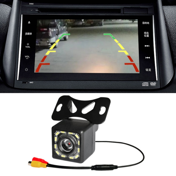 R0003 LED Fill Light External Reversing Video Camera HD Night Vision CCD Car Camera 12 Lights Camera(N System) - free shipping - PMC TechLife - Order now!