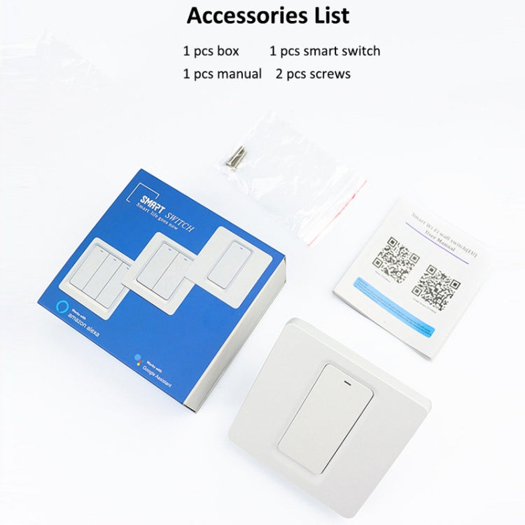 Tuya ZigBee Smart Single-fire Zero-fire Sharing Switch Phone Control Voice Panel EU Plug, Spec: 1 Button - Smart Switch by PMC TechLife | Online Shopping South Africa | PMC TechLife