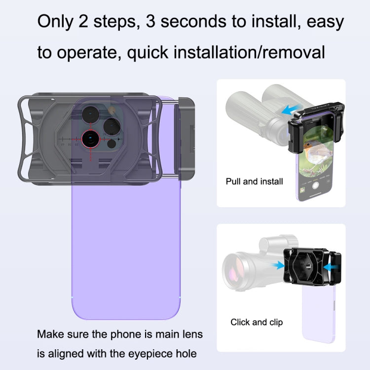 APEXEL APL-F002 Dual Monocular Bird Watching Camera Universal Eyepiece Connector Phone Accessories(Black) - free shipping - PMC TechLife - Order now!