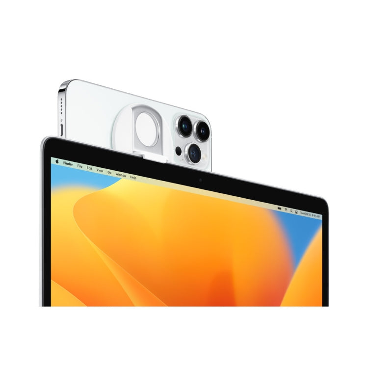 Magnetic Finger Ring Holder For MagSafe Phone MacBook Camera Mount Stand(White) - Ring Holder by PMC TechLife | Online Shopping South Africa | PMC TechLife | Buy Now Pay Later Mobicred