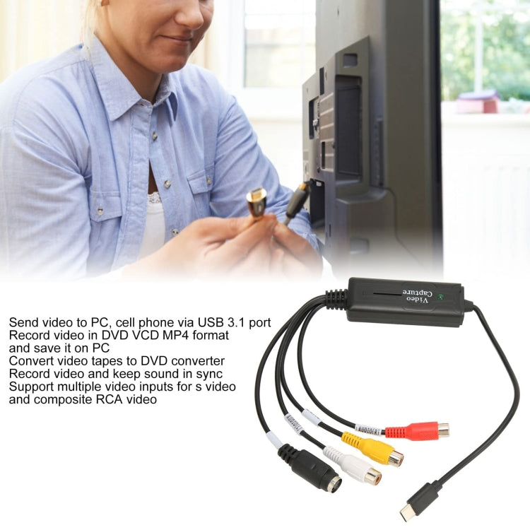 USB-C/Type-C Video Card USB 3.1 Port 1 Channel Converter for Mobile Phone Computer AV Monitor - Video Capture Solutions by PMC TechLife | Online Shopping South Africa | PMC TechLife | Buy Now Pay Later Mobicred