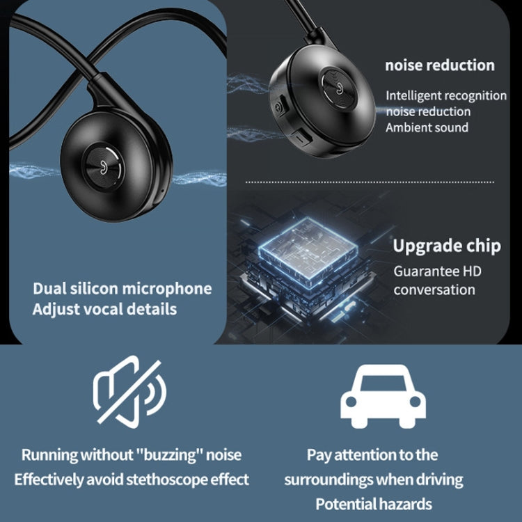 M1S Bone Conduction Stereo Vibrator Speaker Bluetooth Earphones(Black) - Bluetooth Earphone by PMC TechLife | Online Shopping South Africa | PMC TechLife