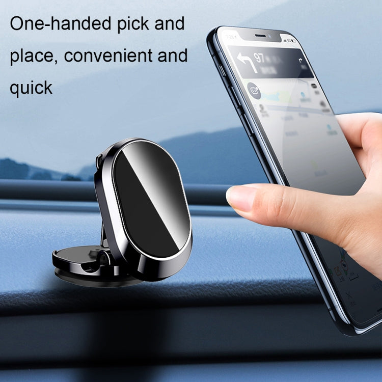 U18 Mini Car Foldable Rotating Magnetic Mobile Phone Navigation Holder(Silver) - Car Holders by PMC TechLife | Online Shopping South Africa | PMC TechLife