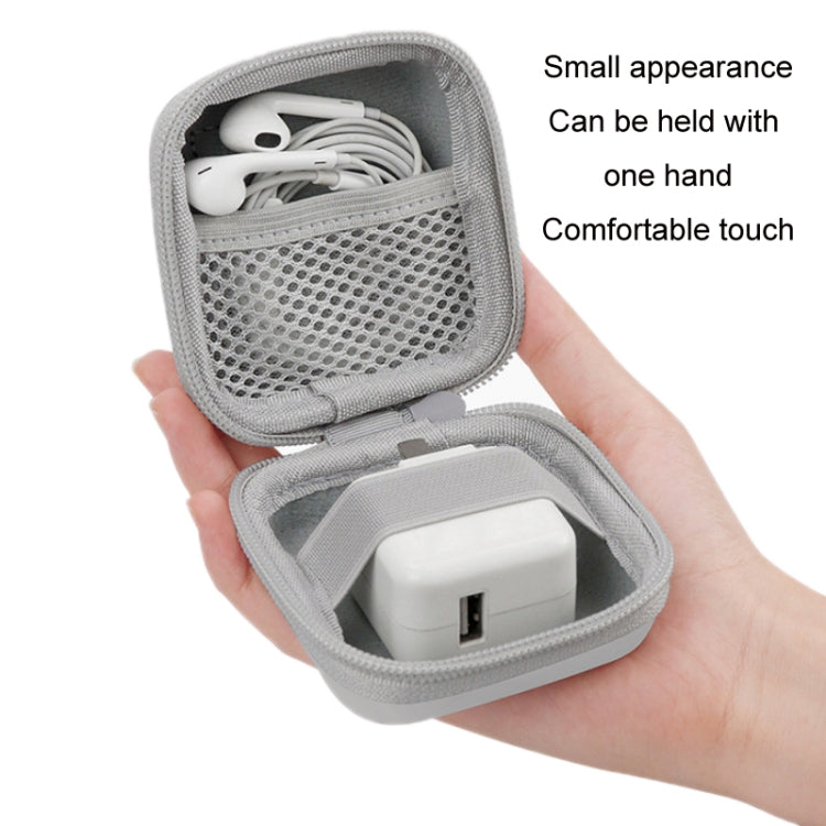 Baona BN-F017 Leather Digital Headphone Cable U Disk Storage Bag, Specification: Large Square Gray - Digital Storage Bag by Baona | Online Shopping South Africa | PMC TechLife | Buy Now Pay Later Mobicred