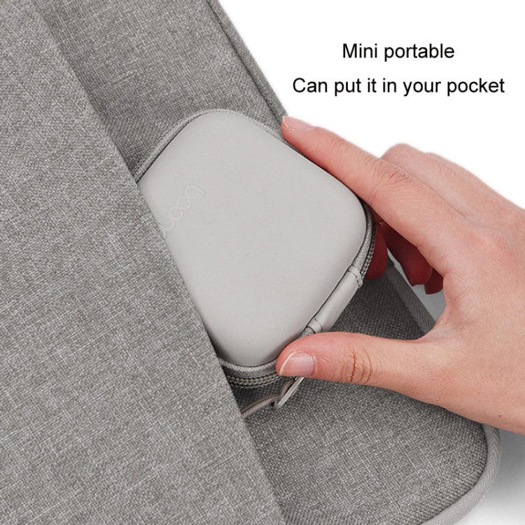 Baona BN-F017 Leather Digital Headphone Cable U Disk Storage Bag, Specification: Large Square Gray - Digital Storage Bag by Baona | Online Shopping South Africa | PMC TechLife | Buy Now Pay Later Mobicred