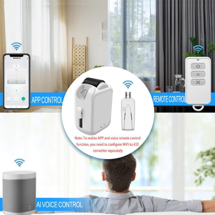 X101 Smart Home Automatic Curtain Machine With RC, Style: Track Model Single Host - Home Automation Modules by PMC TechLife | Online Shopping South Africa | PMC TechLife