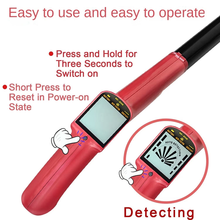 Goint MD3006 Metal Detector Outdoor Treasure Hunter Toys Children Science Detector(Red) - free shipping - PMC TechLife - Order now!