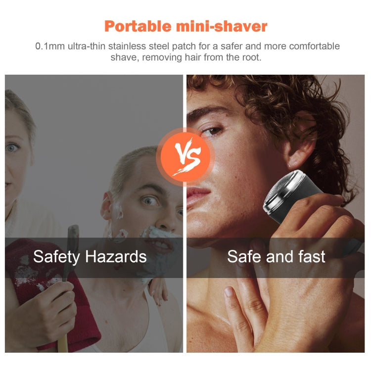 Pocket Size Washable Electric Razor USB Rechargeable Travel Shavers for Men(Black) - free shipping - PMC TechLife - Order now!