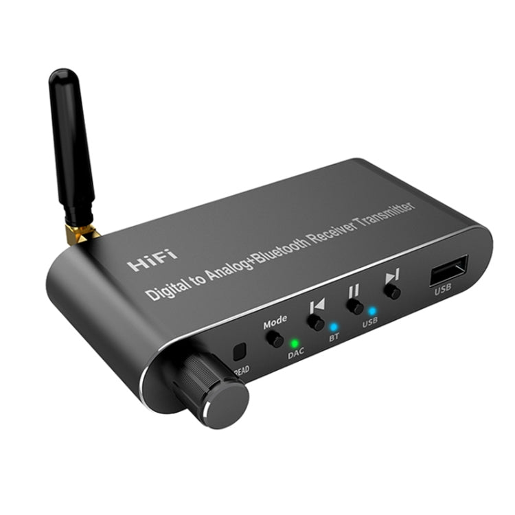 A05 Bluetooth 5.1 Optical Fiber Coaxial USB Receiver Transmitter With Remote Control - Audio Receiver Transmitter by PMC TechLife | Online Shopping South Africa | PMC TechLife