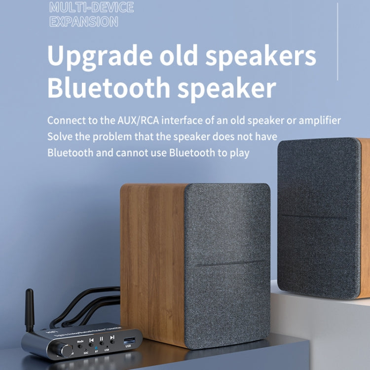 A05 Bluetooth 5.1 Optical Fiber Coaxial USB Receiver Transmitter With Remote Control - Audio Receiver Transmitter by PMC TechLife | Online Shopping South Africa | PMC TechLife