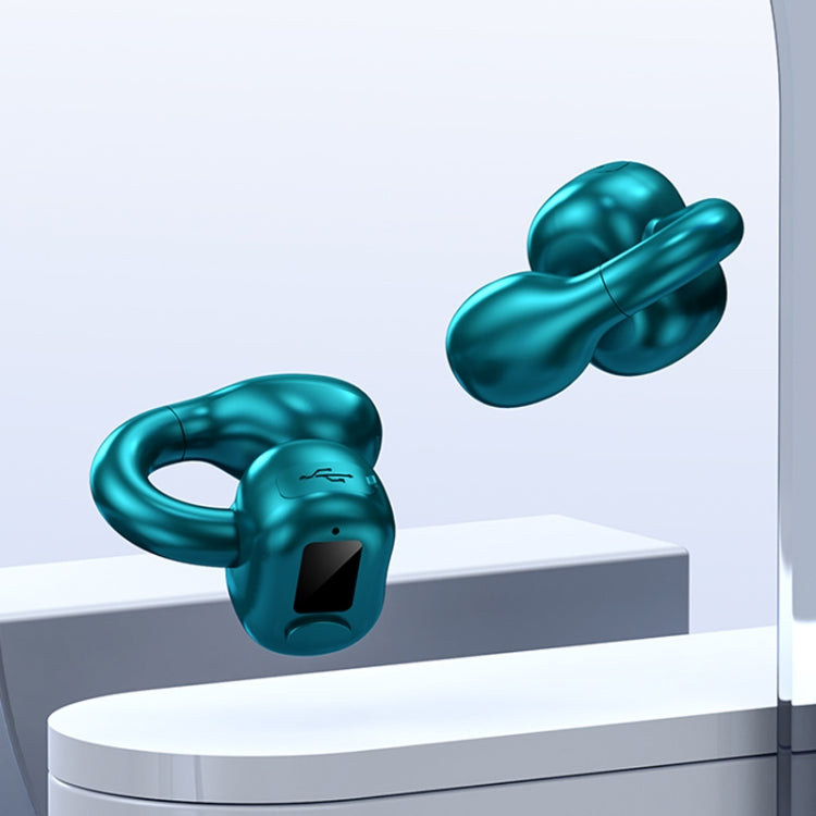 M10 IPX5 Waterproof Ear Clip Bluetooth Earphones, Style: Doble Green - Bluetooth Earphone by PMC TechLife | Online Shopping South Africa | PMC TechLife