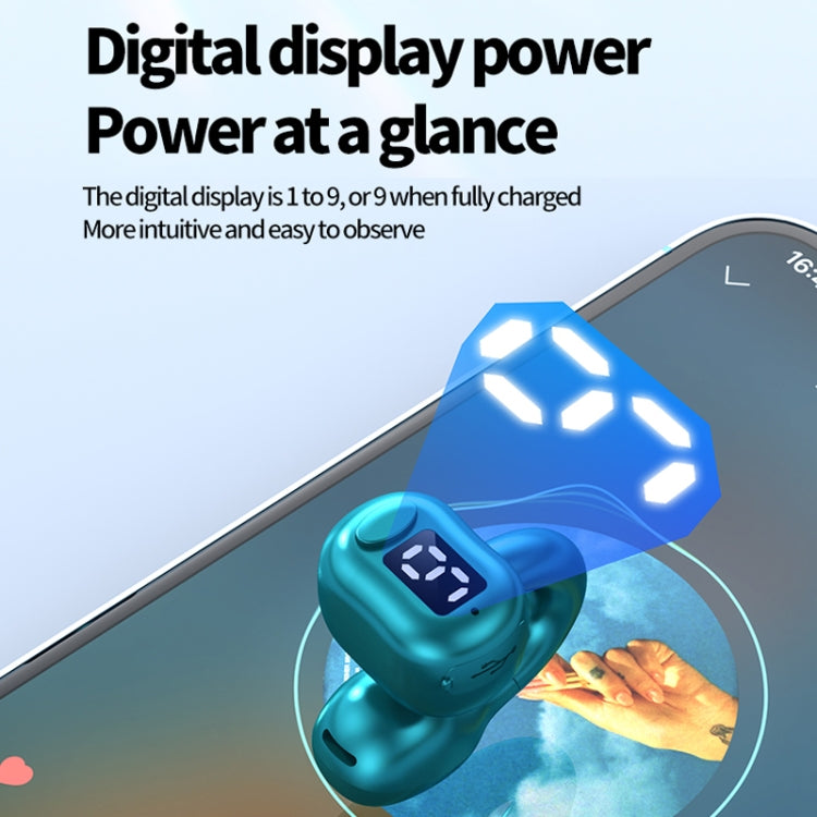 M10 IPX5 Waterproof Ear Clip Bluetooth Earphones, Style: Doble Green - Bluetooth Earphone by PMC TechLife | Online Shopping South Africa | PMC TechLife