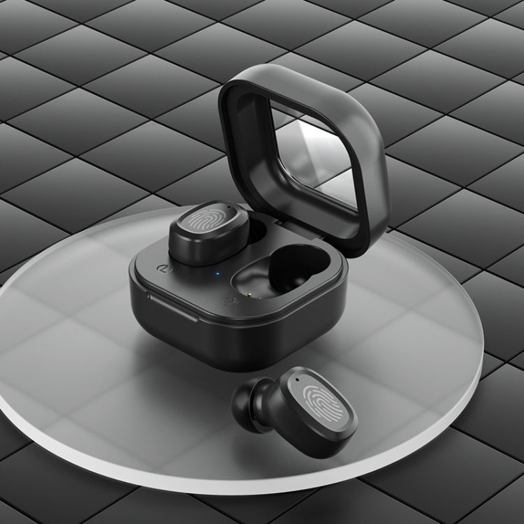 With Charging Bin Stereo Wireless Bluetooth Earphones, Style: BY17 Black - Bluetooth Earphone by PMC TechLife | Online Shopping South Africa | PMC TechLife