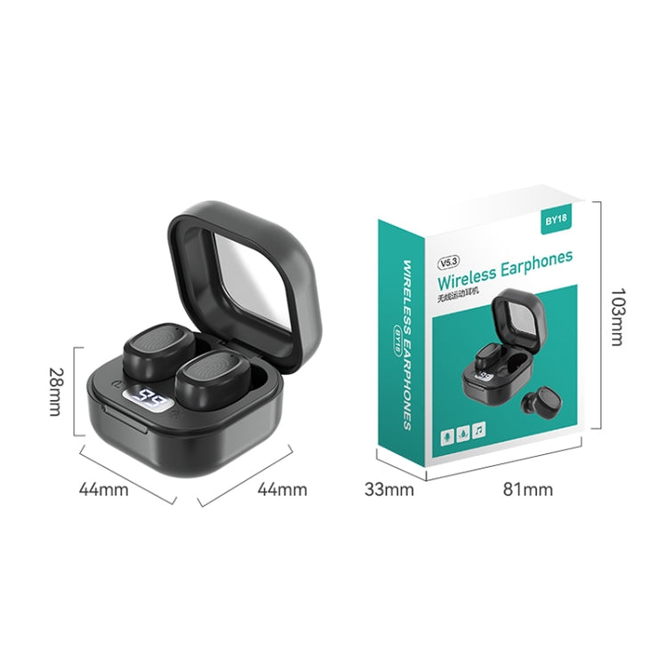 With Charging Bin Stereo Wireless Bluetooth Earphones, Style: BY17 Black - Bluetooth Earphone by PMC TechLife | Online Shopping South Africa | PMC TechLife