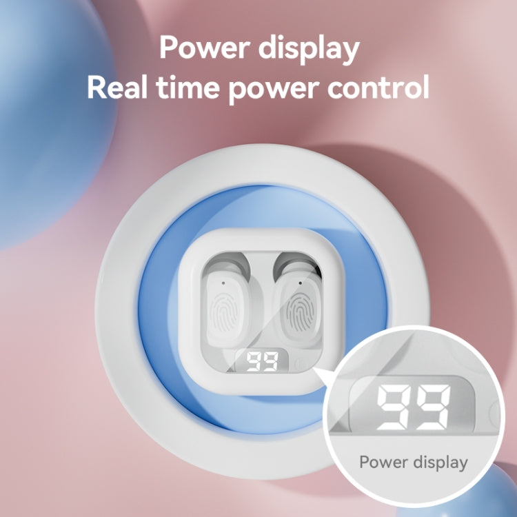 With Charging Bin Stereo Wireless Bluetooth Earphones, Style: BY18 Digital Display Black - Bluetooth Earphone by PMC TechLife | Online Shopping South Africa | PMC TechLife