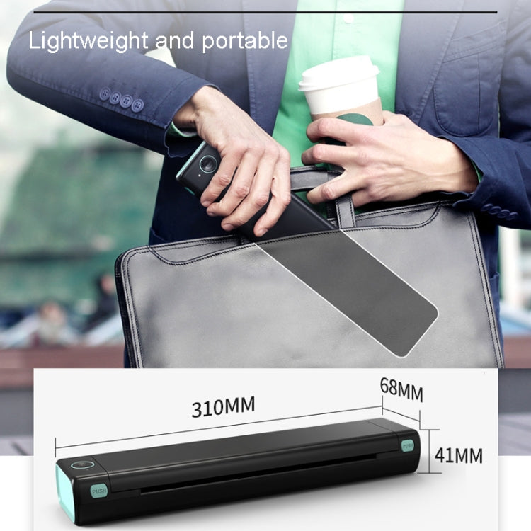M08F Bluetooth Wireless Handheld Portable Thermal Printer(Green A4 Version) - Printer by PMC TechLife | Online Shopping South Africa | PMC TechLife