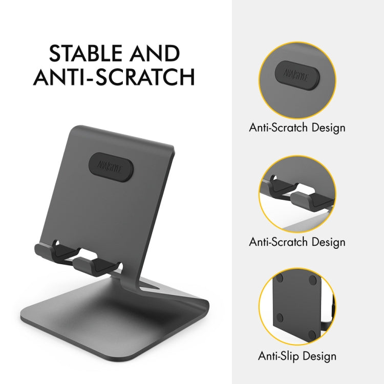 AhaStyle ST02 Mobile Phone Aluminum Alloy Fixed Bracket Storage Charging Base(Black) - free shipping - PMC TechLife - Order now!