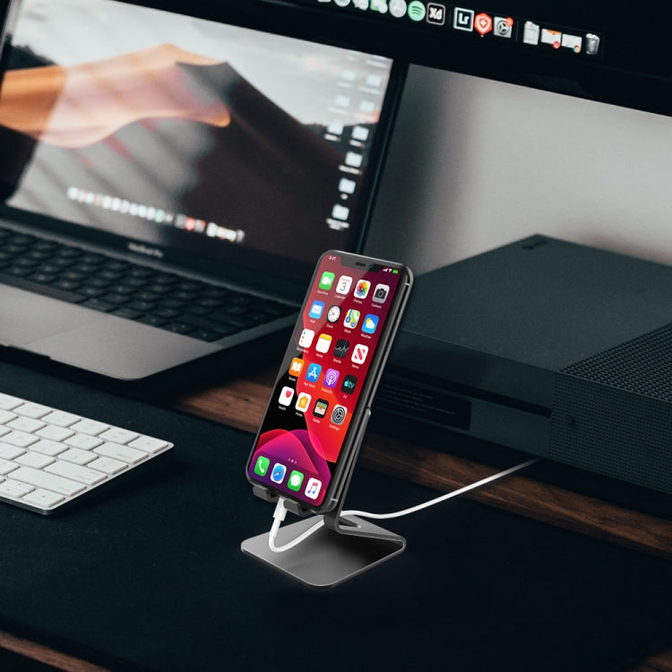 AhaStyle ST02 Mobile Phone Aluminum Alloy Fixed Bracket Storage Charging Base(Rose Gold) - Desktop Holder by AhaStyle | Online Shopping South Africa | PMC TechLife | Buy Now Pay Later Mobicred