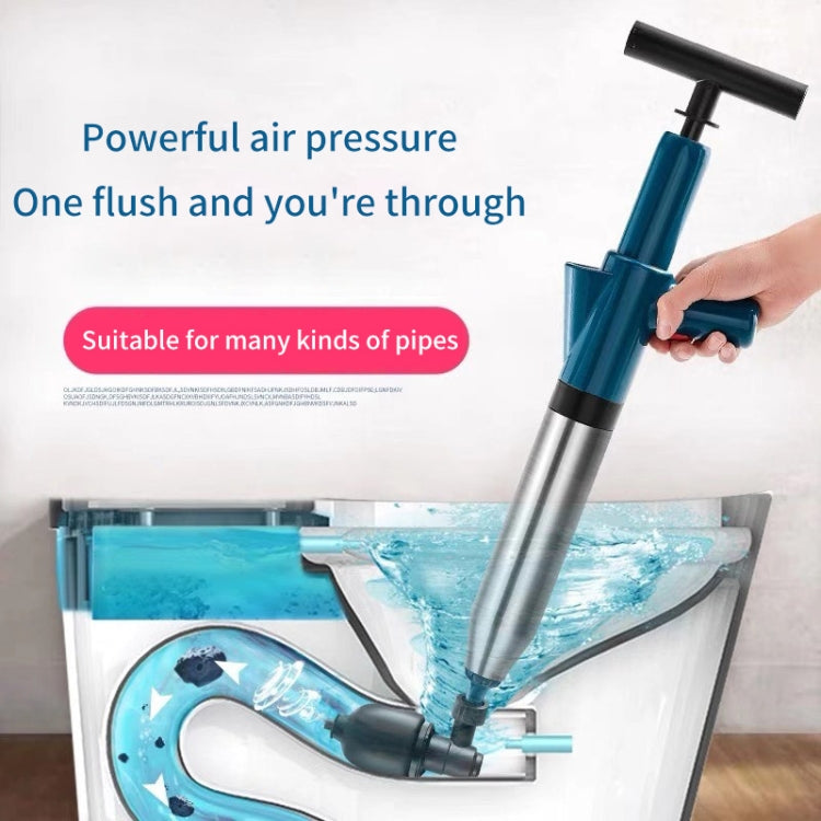 Toilet Pipe Dredger Toilet Sewer Floor Drain Clogged Household High Pressure Pneumatic Tool(Gray) - free shipping - PMC TechLife - Order now!