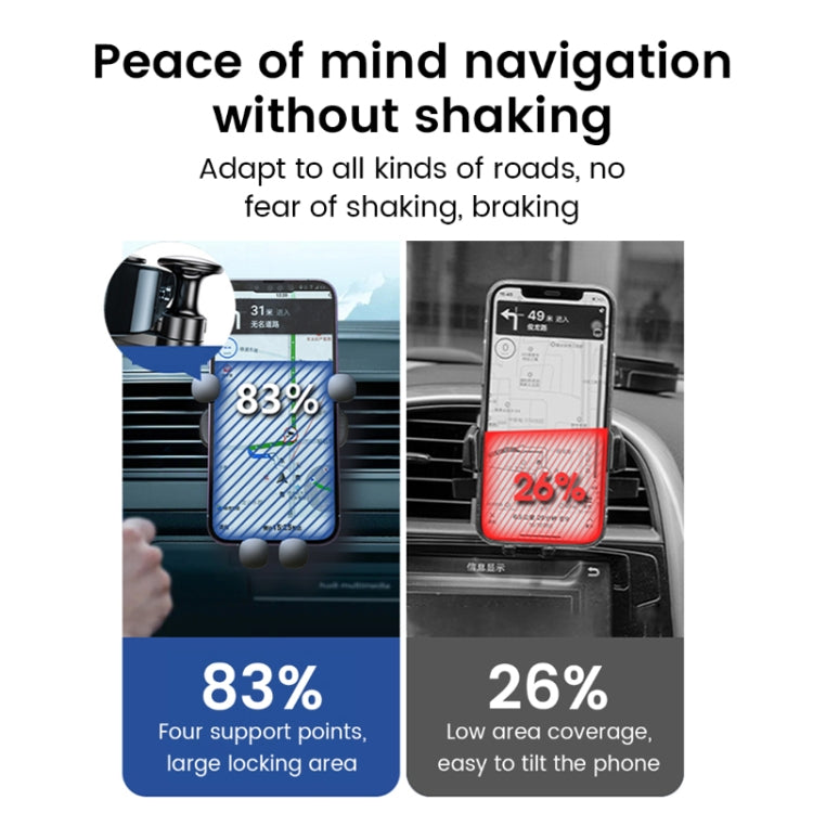 S03 Vehicle Air Outlet Gravity Navigation Mobile Phone Holder, Color: White Spiral Clip - Car Holders by PMC TechLife | Online Shopping South Africa | PMC TechLife