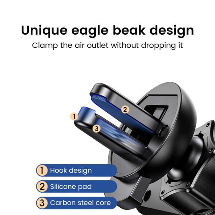 S03 Vehicle Air Outlet Gravity Navigation Mobile Phone Holder, Color: White Spiral Clip - Car Holders by PMC TechLife | Online Shopping South Africa | PMC TechLife