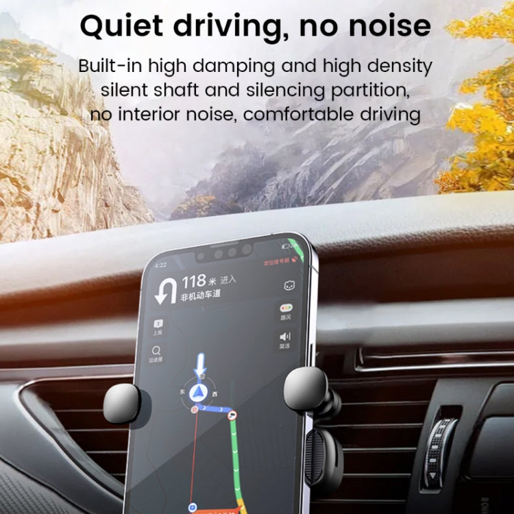 S03 Vehicle Air Outlet Gravity Navigation Mobile Phone Holder, Color: White Spiral Clip - Car Holders by PMC TechLife | Online Shopping South Africa | PMC TechLife