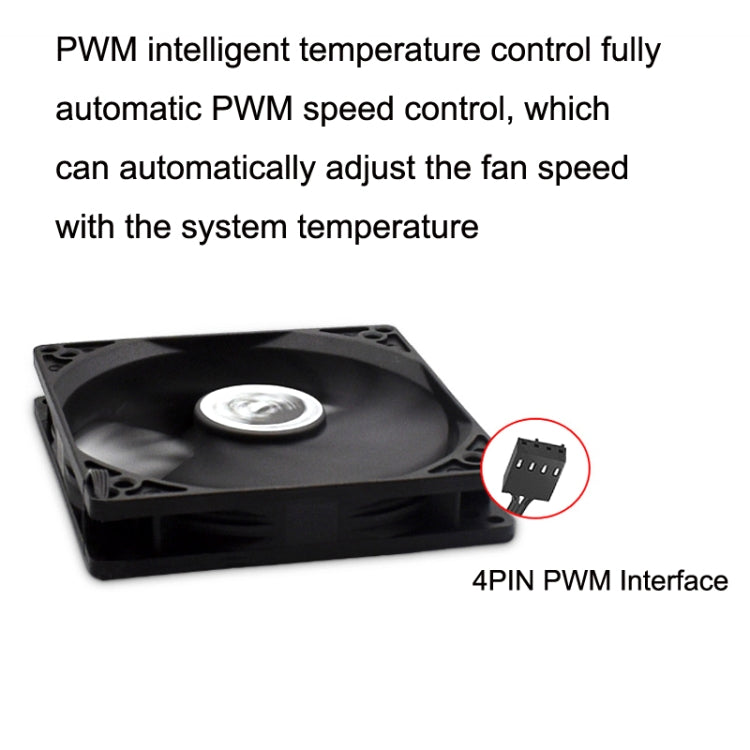 FANNER Ice Soul F10015 Desktop Computer Radiator PWM Intelligent Speed Regulation Ultra-thin Chassis Fan(Black) - Fan Cooling by FANNER | Online Shopping South Africa | PMC TechLife | Buy Now Pay Later Mobicred