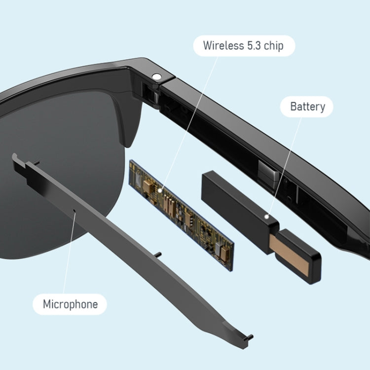 F06 Universal Style Bluetooth 5.3 Smart Sunglasses Wireless Headset Anti-Strong Light Anti-Polarized Sunglasses - Bluetooth Earphone by PMC TechLife | Online Shopping South Africa | PMC TechLife