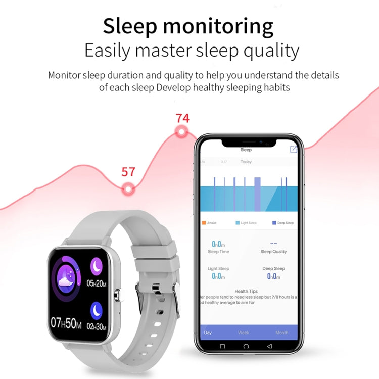 H10 1.69 inch Screen Bluetooth Call Smart Watch, Support Heart Rate/Blood Pressure/Sleep Monitoring, Color: Grey - free shipping - PMC TechLife - Order now!