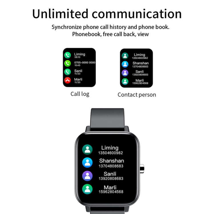 H10 1.69 inch Screen Bluetooth Call Smart Watch, Support Heart Rate/Blood Pressure/Sleep Monitoring, Color: Grey - free shipping - PMC TechLife - Order now!