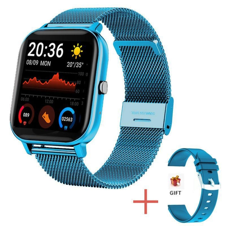 H10 1.69 inch Screen Bluetooth Call Smart Watch, Support Heart Rate/Blood Pressure/Sleep Monitoring, Color: Blue Net+Silicone - Smart Wear by PMC TechLife | Online Shopping South Africa | PMC TechLife