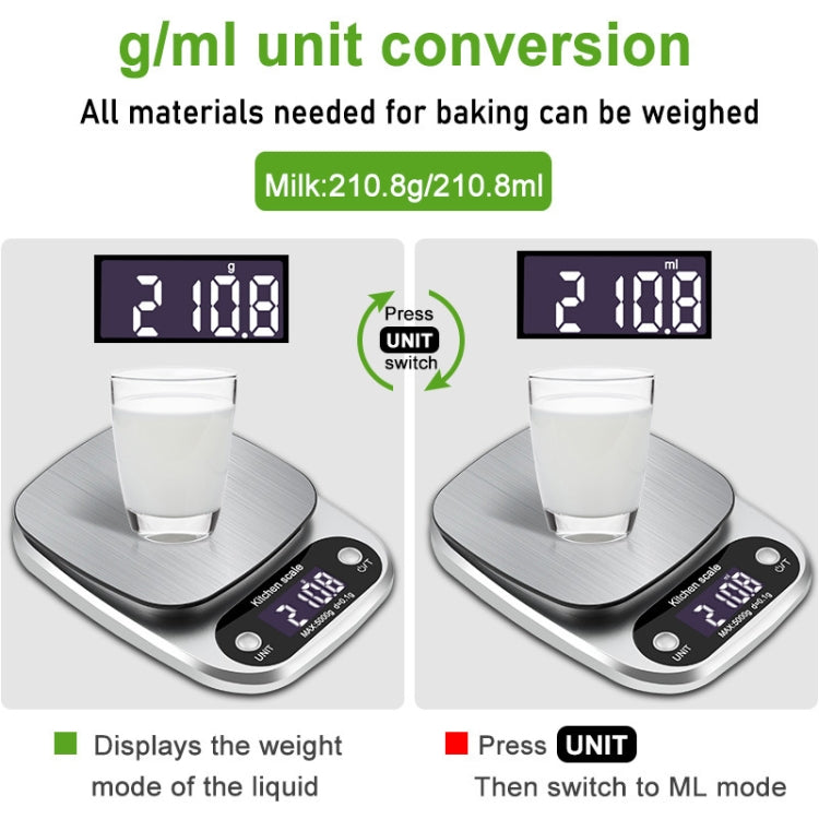Small Multifunctional Kitchen High Precision Electronic Scale LCD Digital Display Food Scale, Model: 10kg/ 1g - Kitchen Scales by PMC TechLife | Online Shopping South Africa | PMC TechLife | Buy Now Pay Later Mobicred