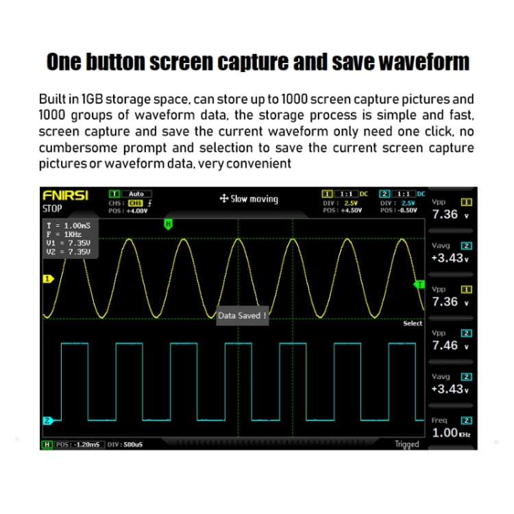 FNIRSI 1014D 2 in 1 Dual-channel 100M Bandwidth Digital Oscilloscope 1GS Sampling Signal Generator, US Plug - free shipping - PMC TechLife - Order now!
