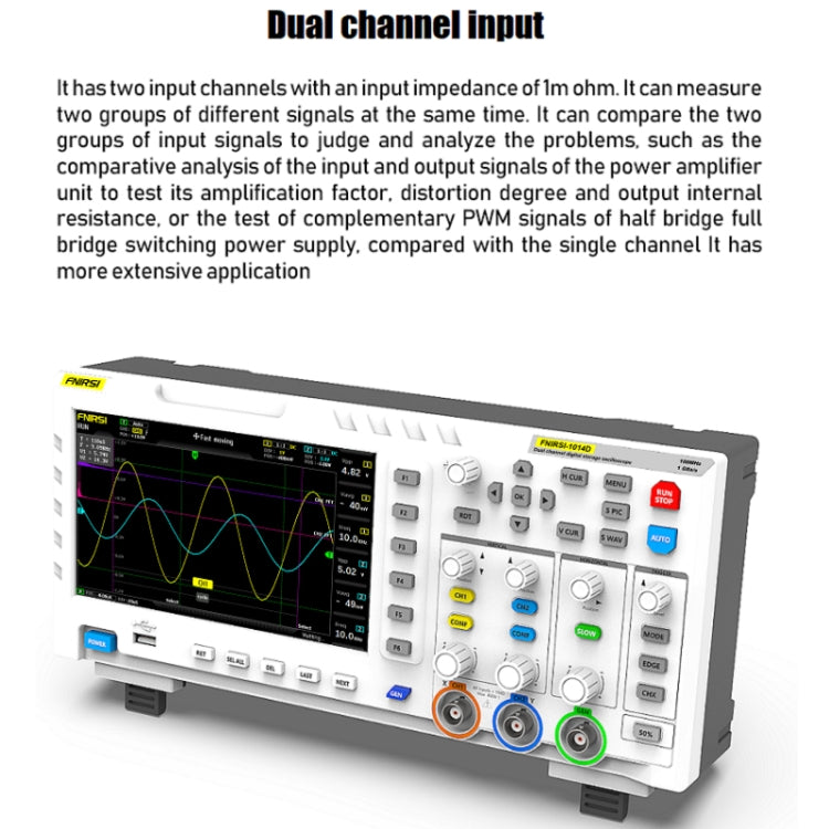 FNIRSI 1014D 2 in 1 Dual-channel 100M Bandwidth Digital Oscilloscope 1GS Sampling Signal Generator, US Plug - free shipping - PMC TechLife - Order now!