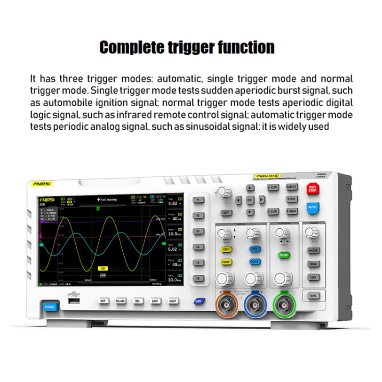 FNIRSI 1014D +P4100 Probe 2 in 1 Dual-channel 100M Bandwidth Digital Oscilloscope 1GS Sampling Signal Generator, US Plug - free shipping - PMC TechLife - Order now!