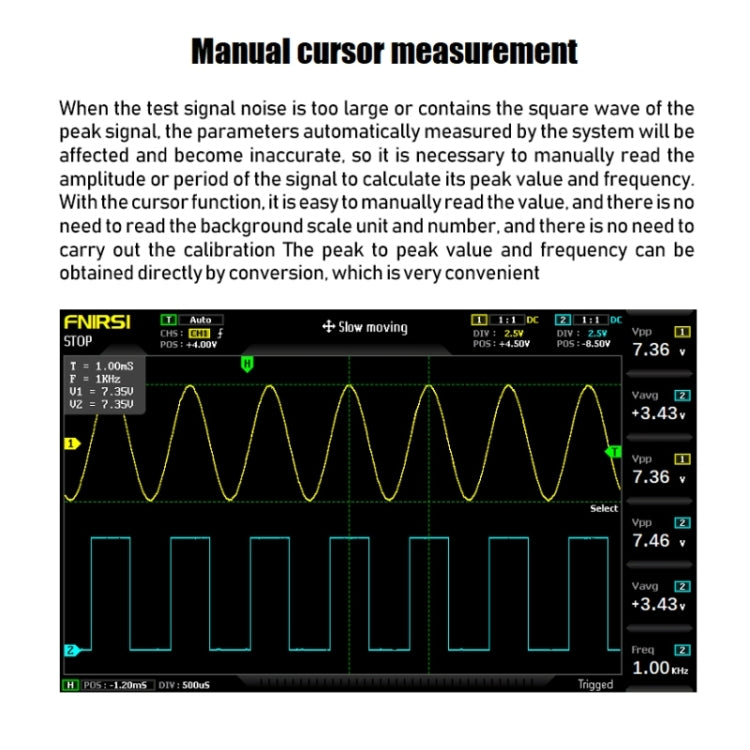 FNIRSI 1014D +P4100 Probe 2 in 1 Dual-channel 100M Bandwidth Digital Oscilloscope 1GS Sampling Signal Generator, US Plug - free shipping - PMC TechLife - Order now!