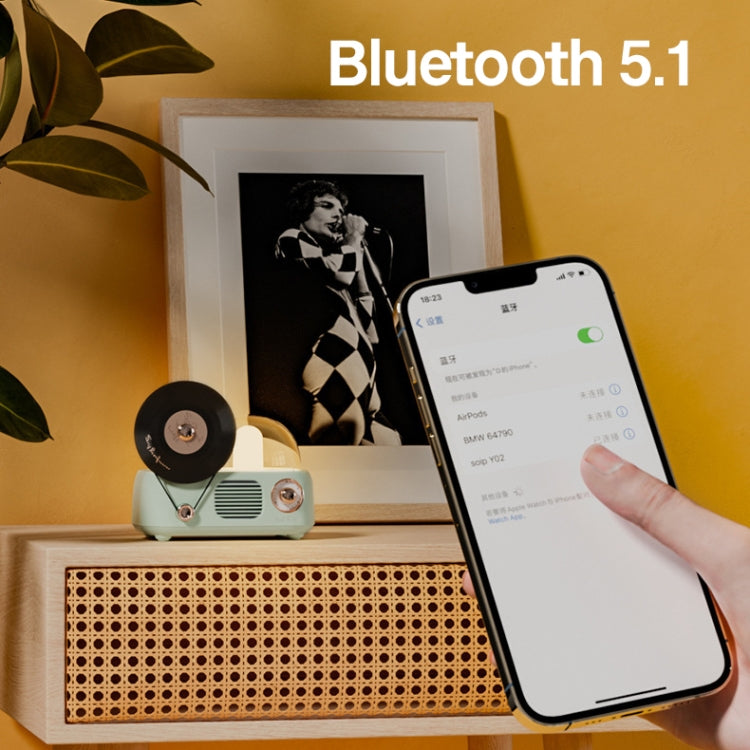 Y02 Retro Vinyl Record Player Wireless Bluetooth Speaker Ambient Light Aromatherapy Bluetooth Audio(Green) - Desktop Speaker by PMC TechLife | Online Shopping South Africa | PMC TechLife